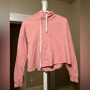 Light Pink Cropped Hoodie